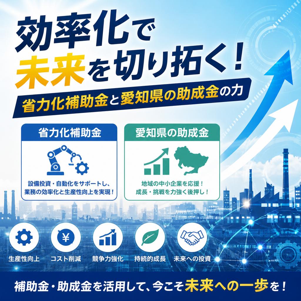 効率化で未来を切り拓く！省力化補助金と愛知県の助成金の力