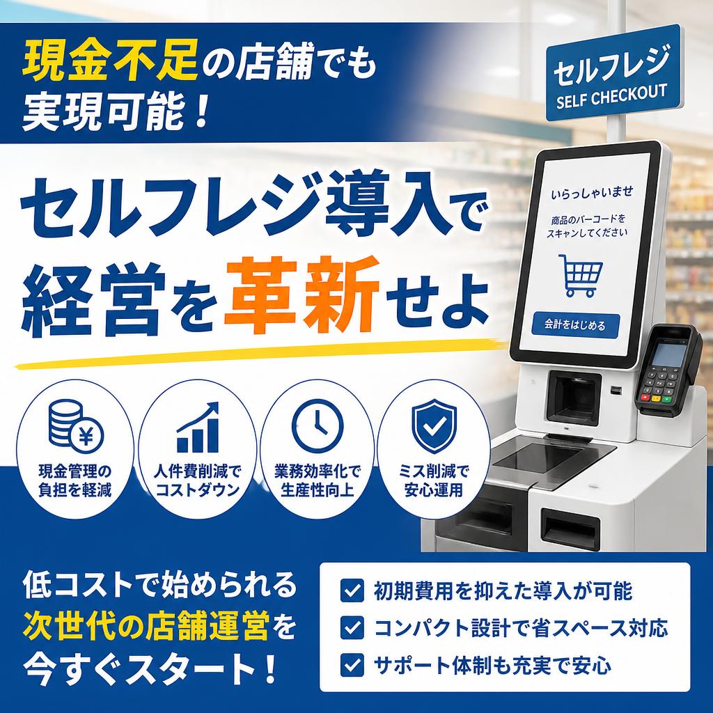 現金不足の店舗でも実現可能！セルフレジ導入で経営を革新せよ