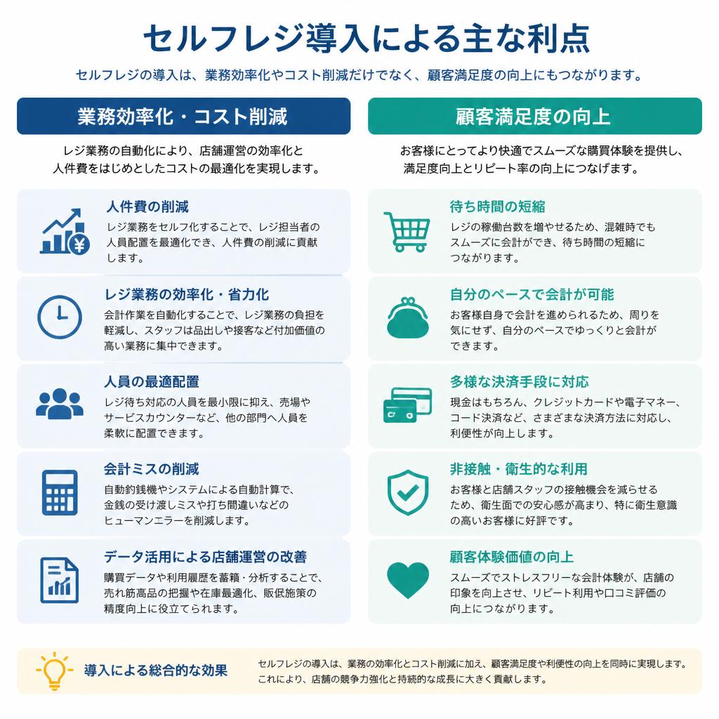 2. セルフレジ導入のメリットとは？