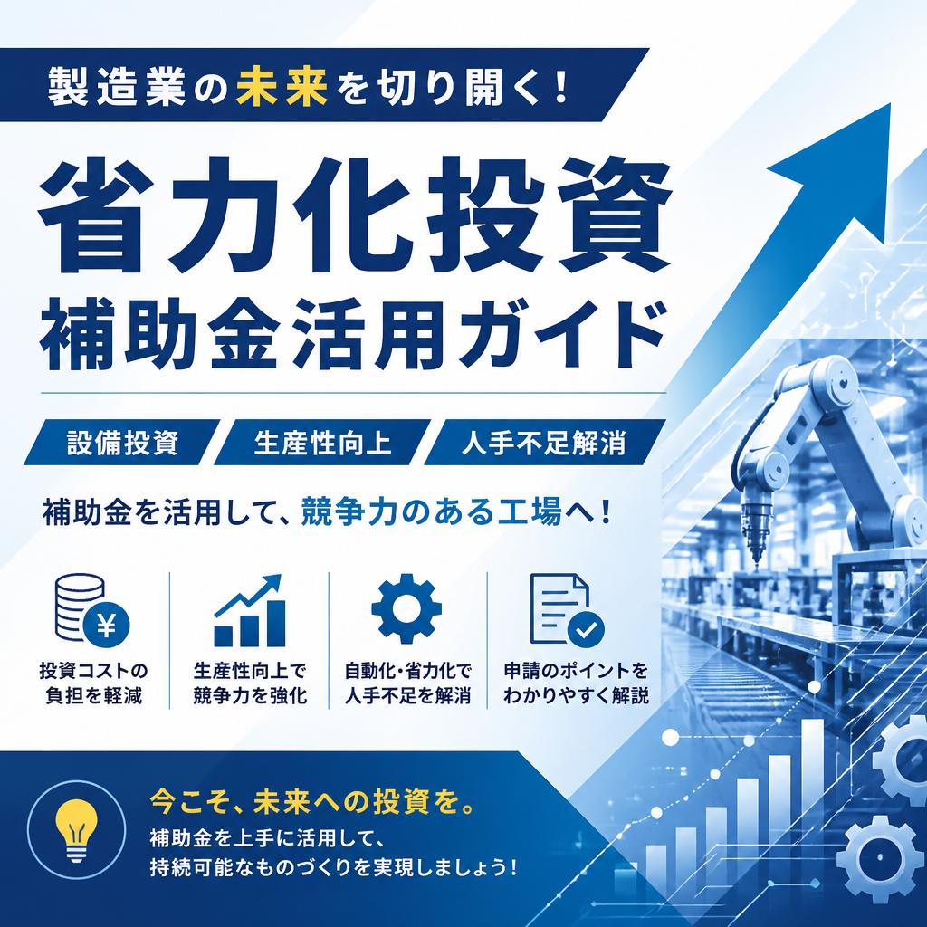 製造業の未来を切り開く！省力化投資補助金活用ガイド