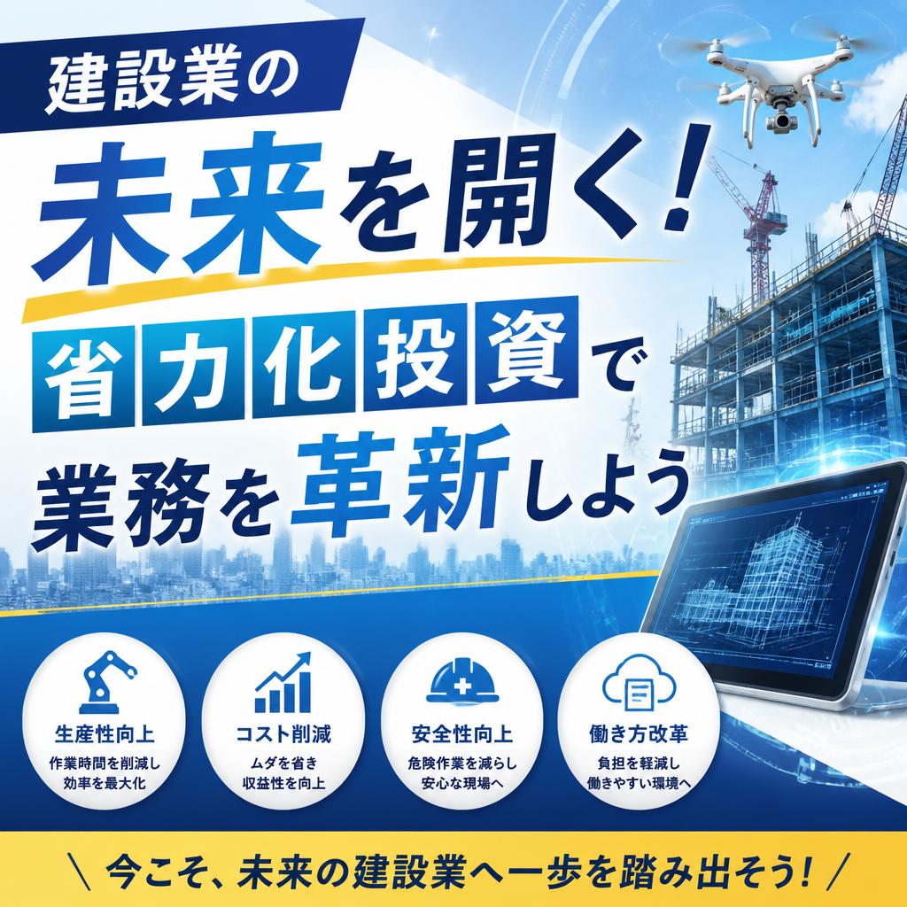 建設業の未来を開く！省力化投資で業務を革新しよう