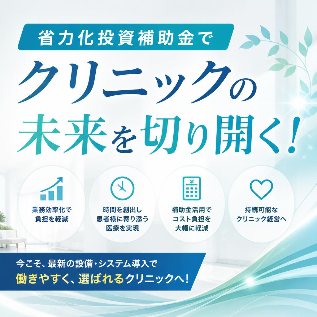 省力化投資補助金でクリニックの未来を切り開く！