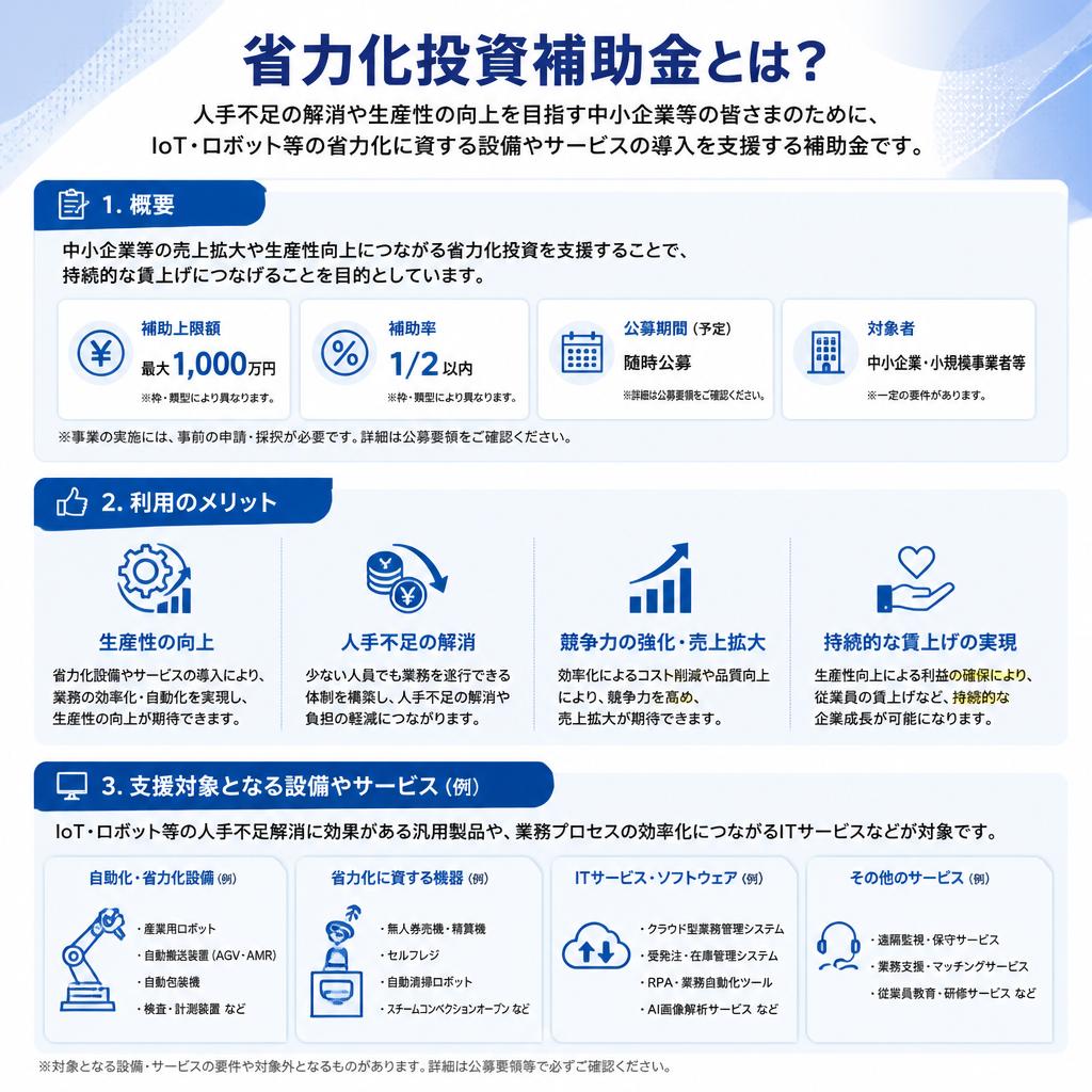 2. 省力化投資補助金とは？