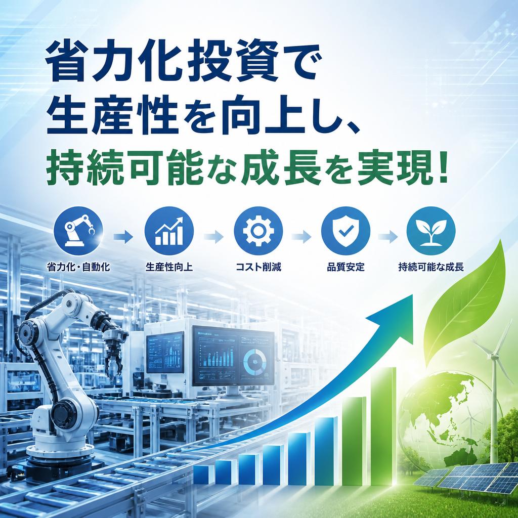 省力化投資で生産性を向上し、持続可能な成長を実現！