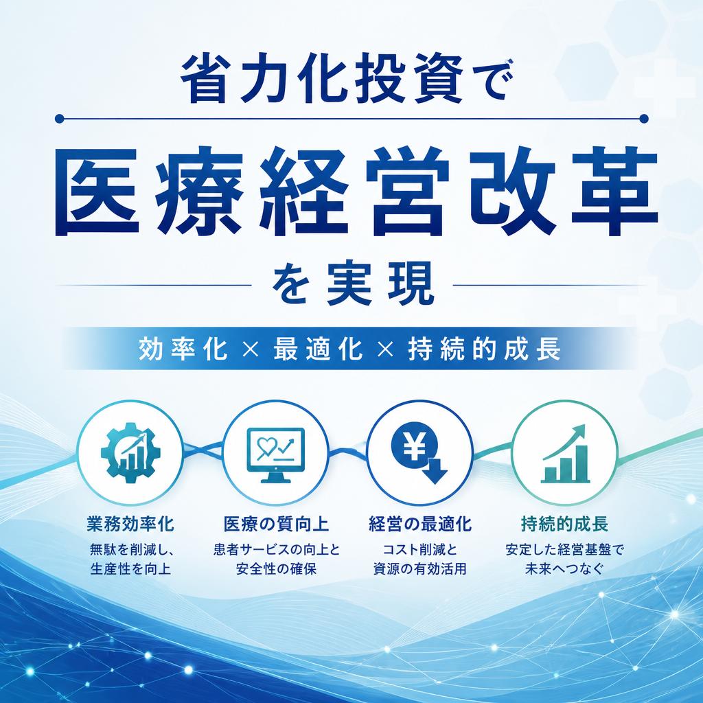 省力化投資で医療経営改革を実現