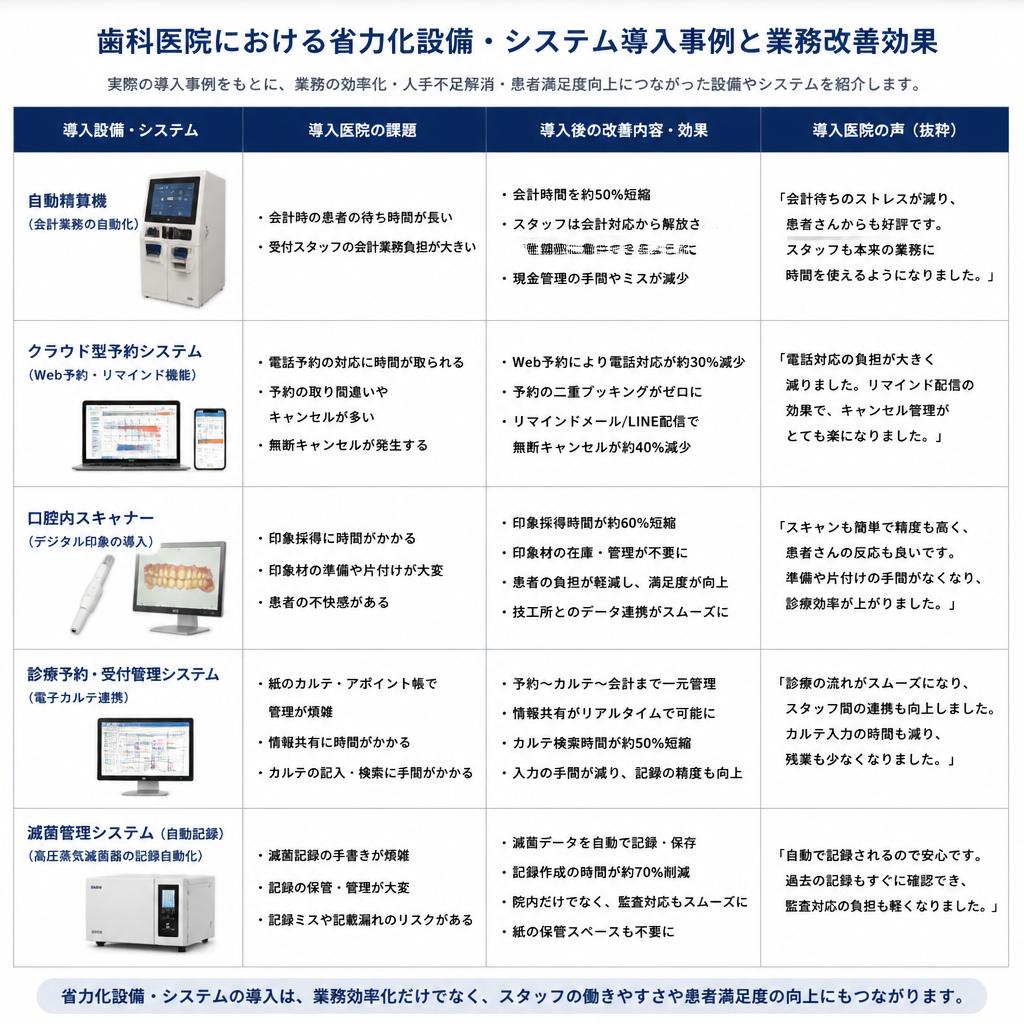 具体的な省力化投資の事例
