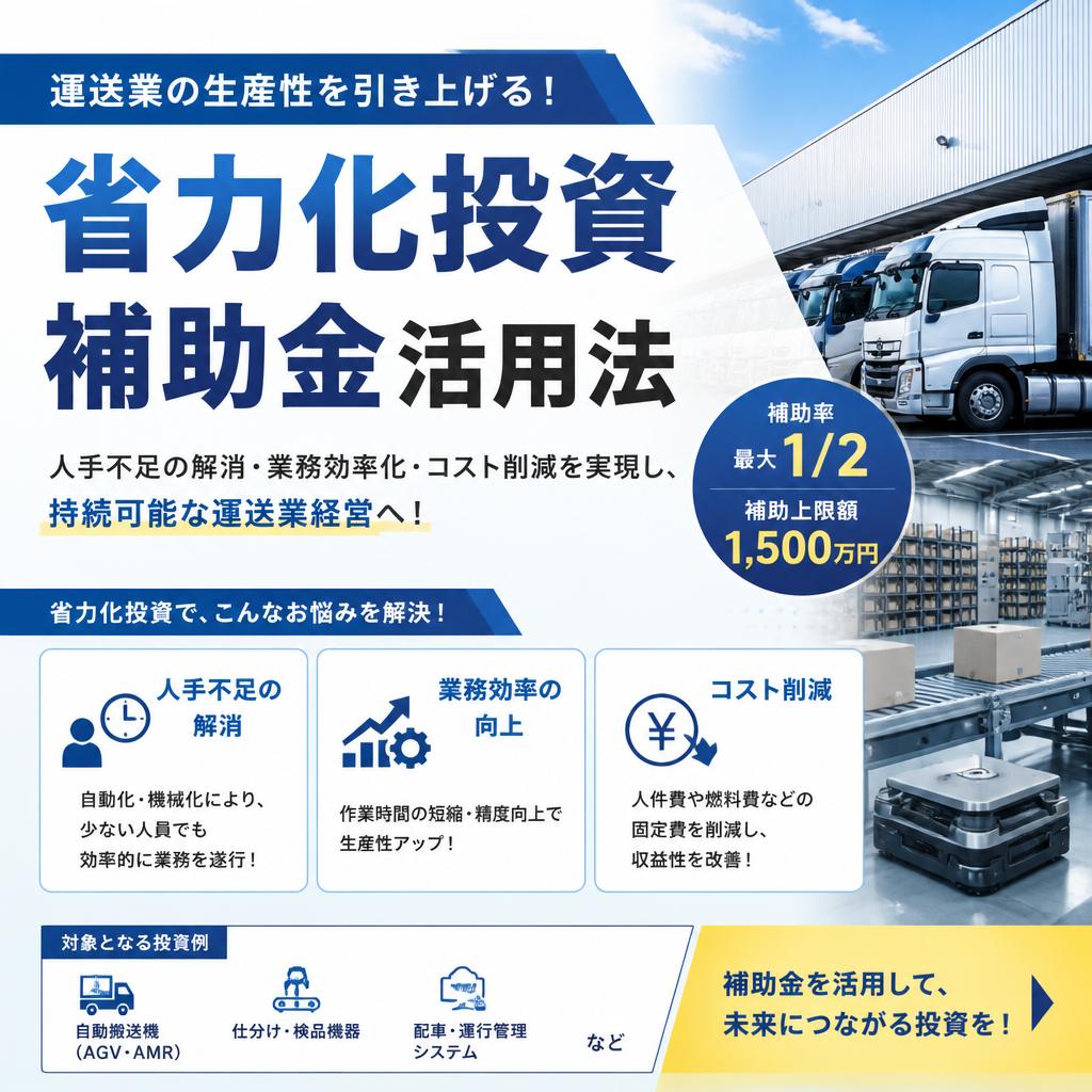 運送業の生産性を引き上げる！省力化投資補助金活用法