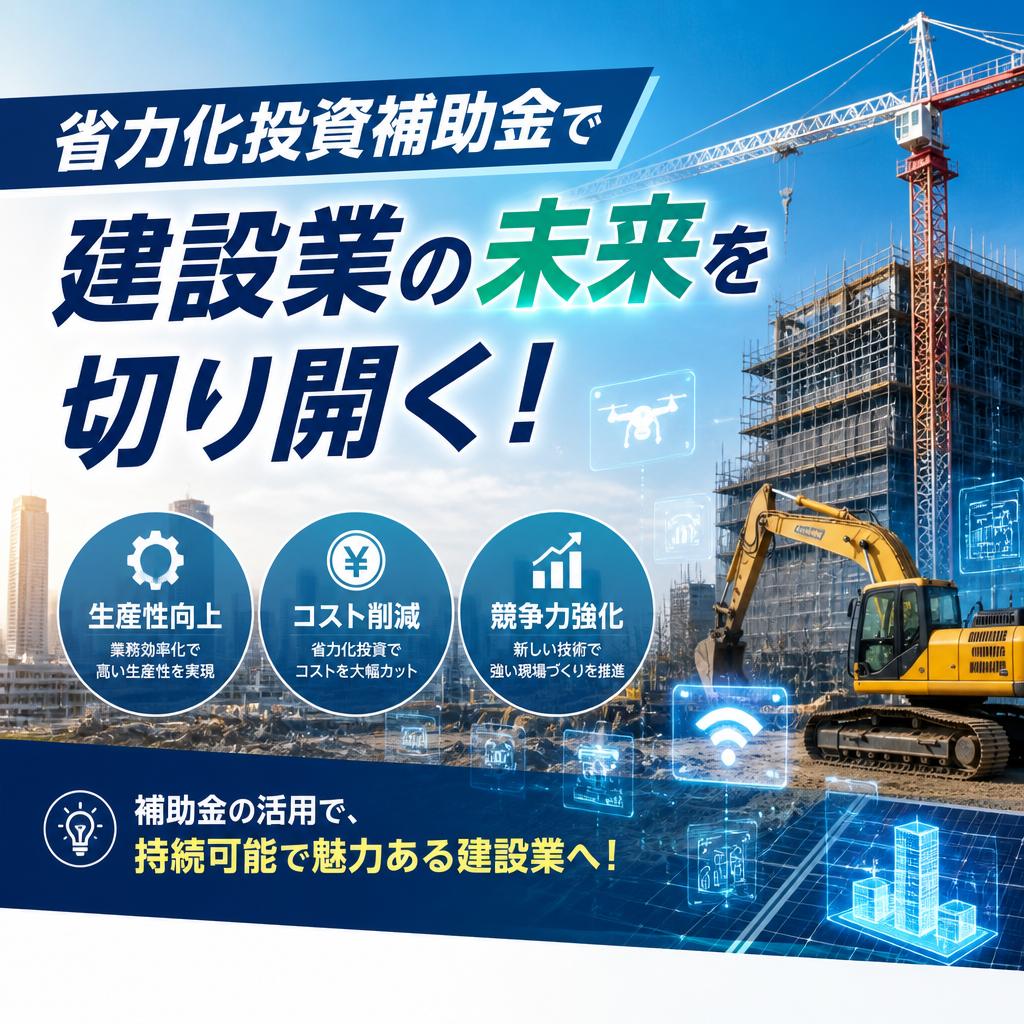 省力化投資補助金で建設業の未来を切り開く！
