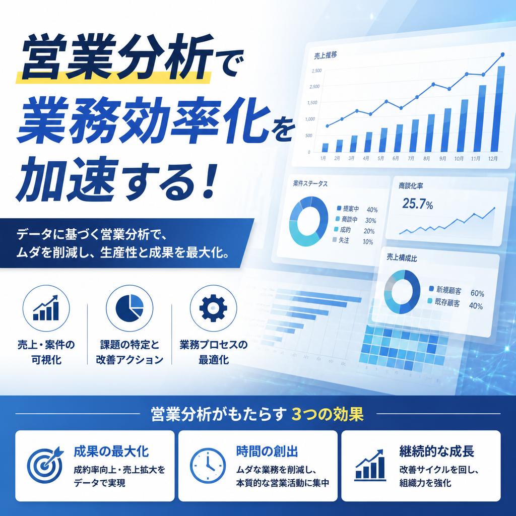 営業分析で業務効率化を加速する！