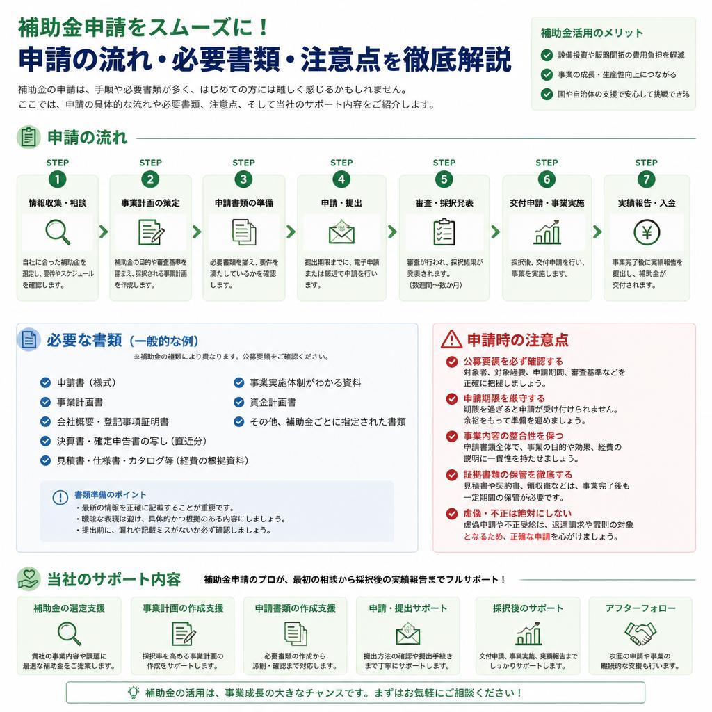 4. 補助金申請の流れ【スムーズに進めるために】