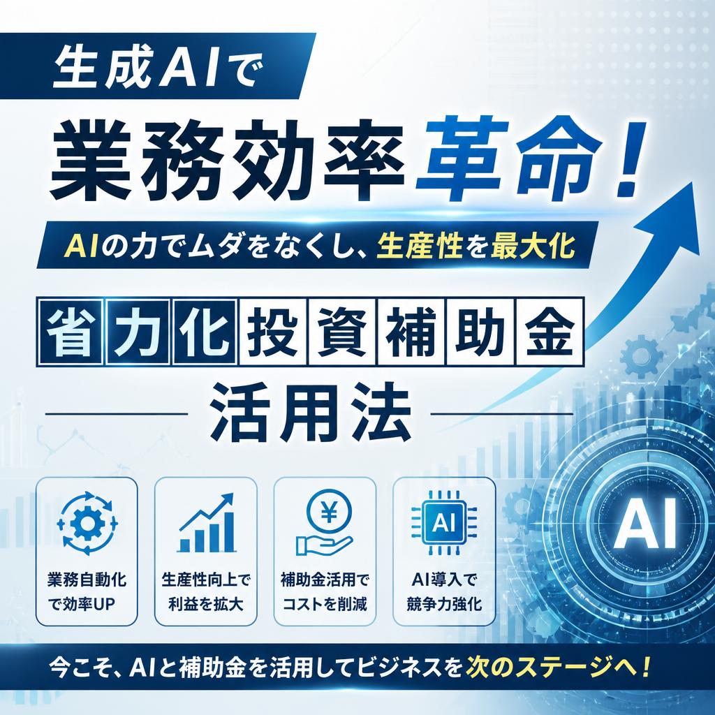 生成AIで業務効率革命！省力化投資補助金活用法