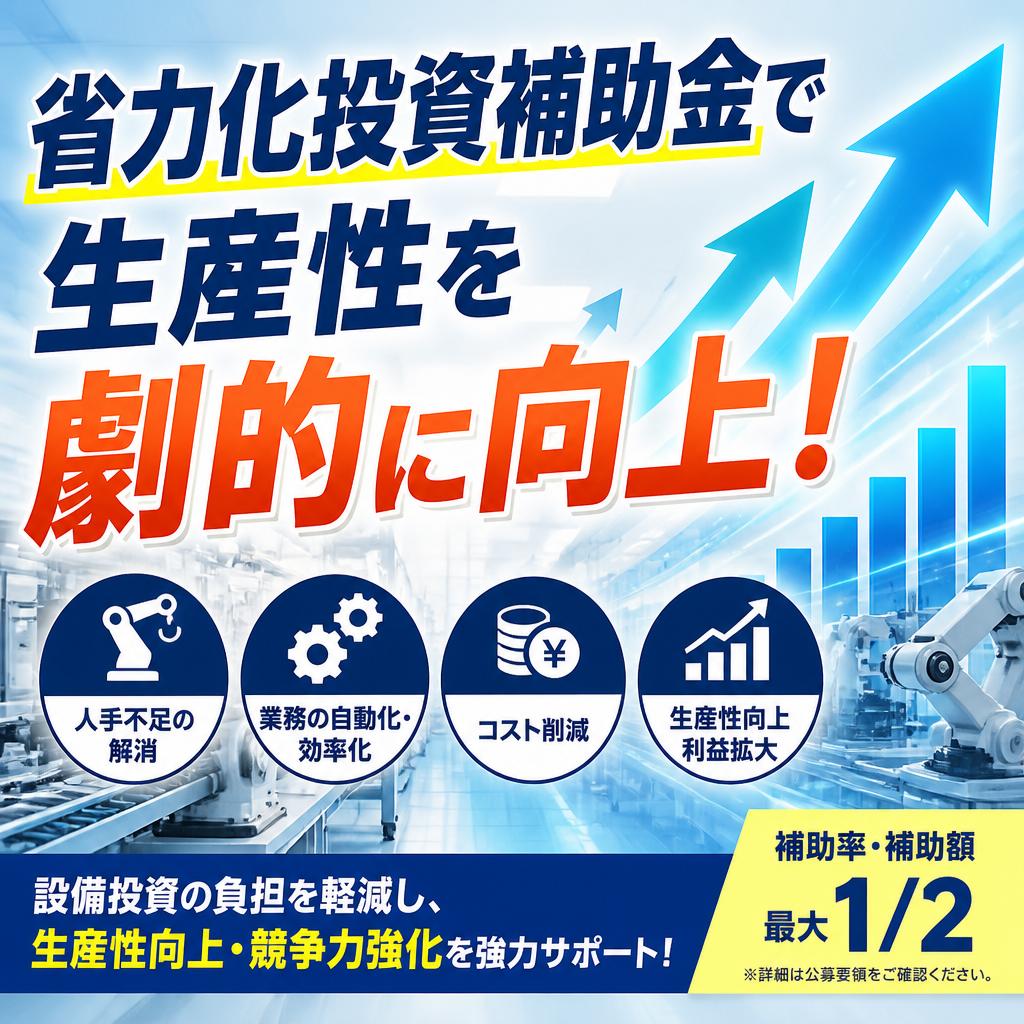 省力化投資補助金で生産性を劇的に向上！