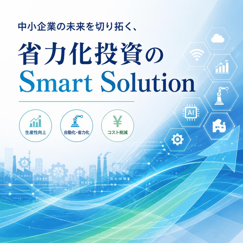 中小企業の未来を切り拓く、省力化投資のSmart Solution