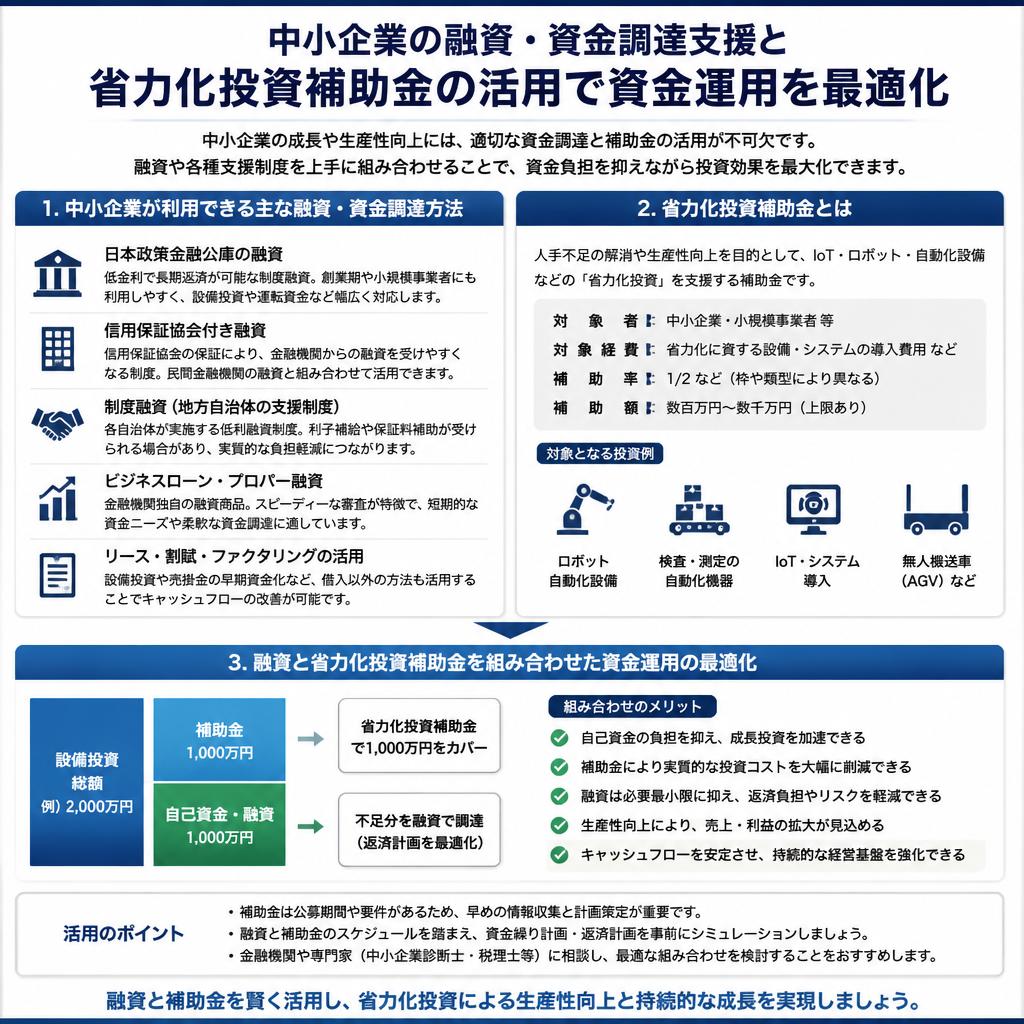 省力化投資の資金調達支援