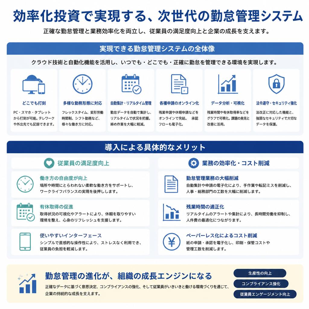 新しい勤怠管理システムの導入メリット