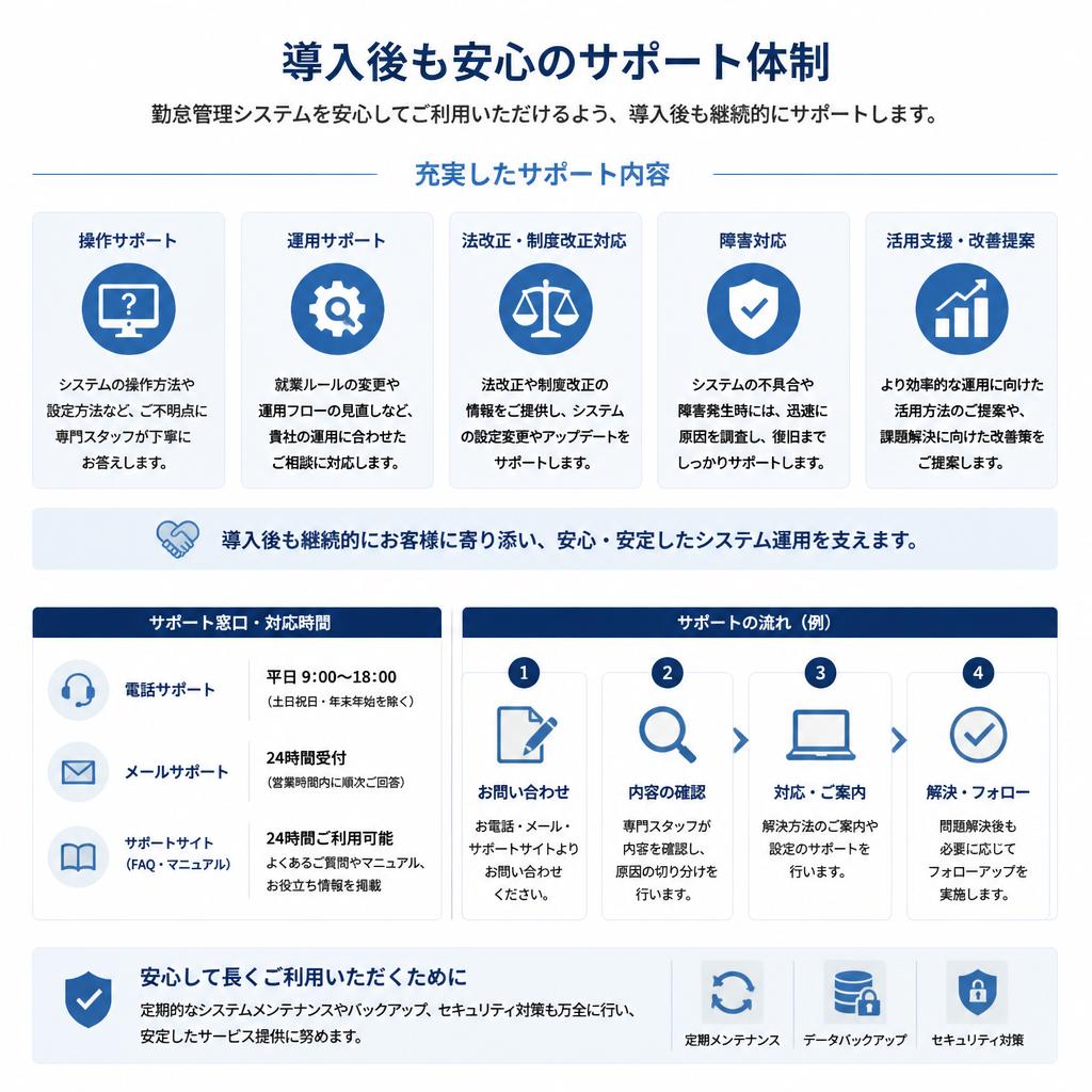 導入後のサポート