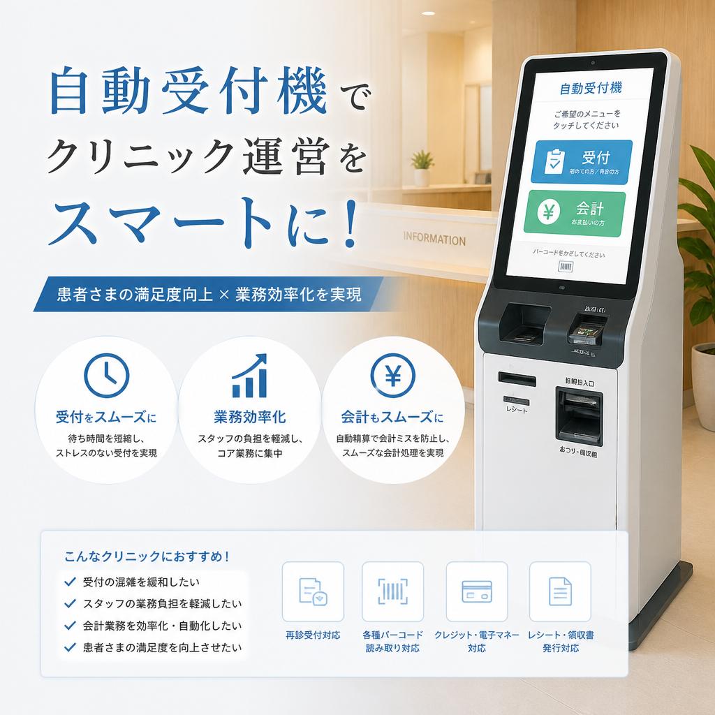 自動受付機でクリニック運営をスマートに！