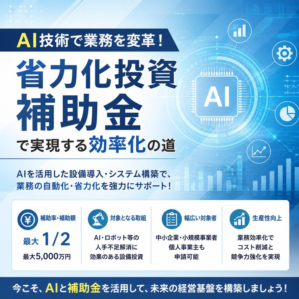AI技術で業務を変革！省力化投資補助金で実現する効率化の道
