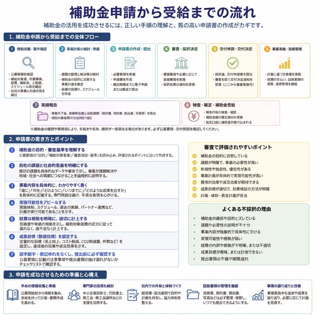 補助金活用法のステップ