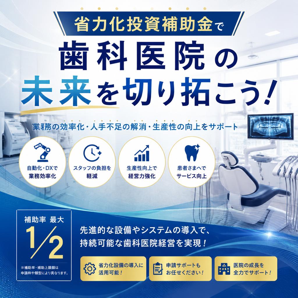 省力化投資補助金で歯科医院の未来を切り拓こう！