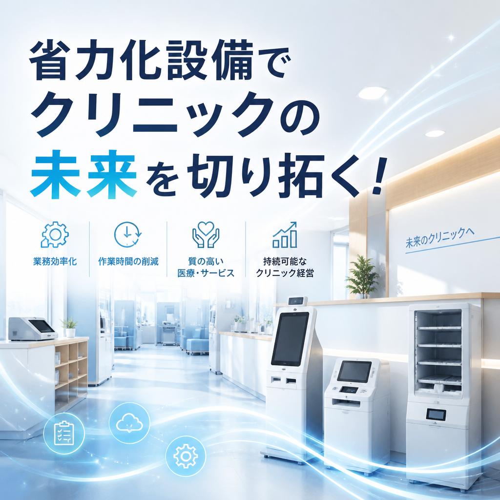 省力化設備でクリニックの未来を切り拓く！