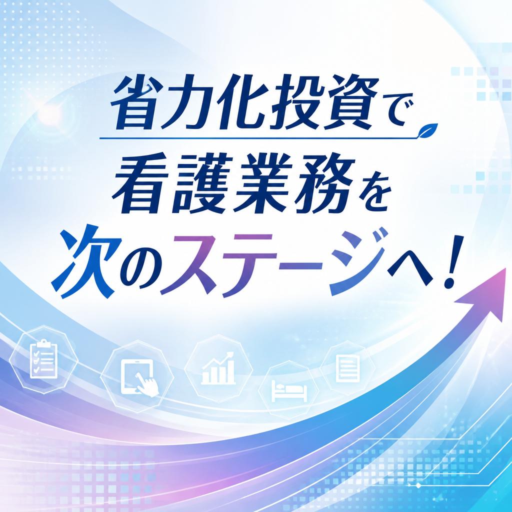 省力化投資で看護業務を次のステージへ！