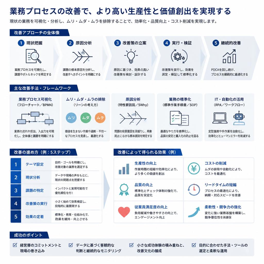 業務プロセスの改善方法