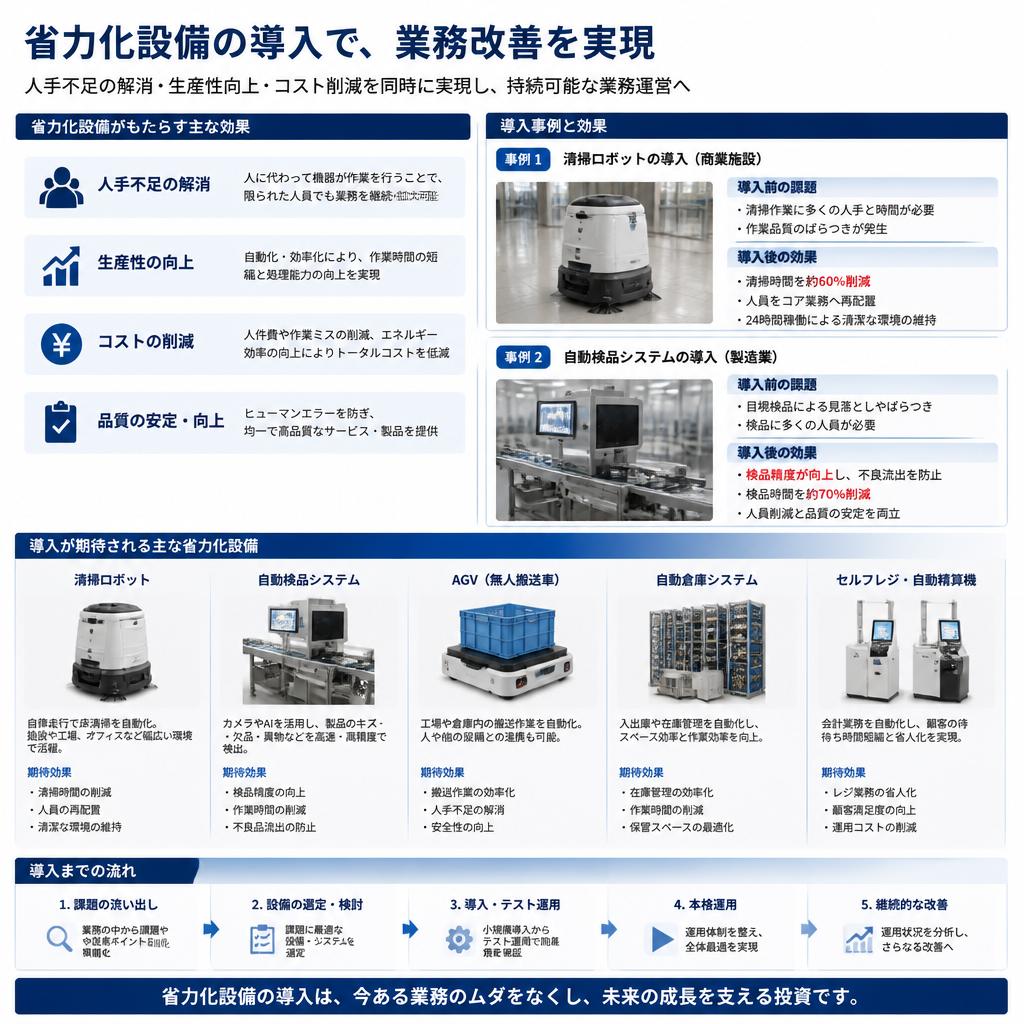 業務改善の鍵：省力化設備の導入